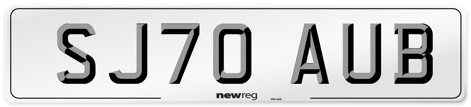 SJ70 AUB Number Plate from New Reg